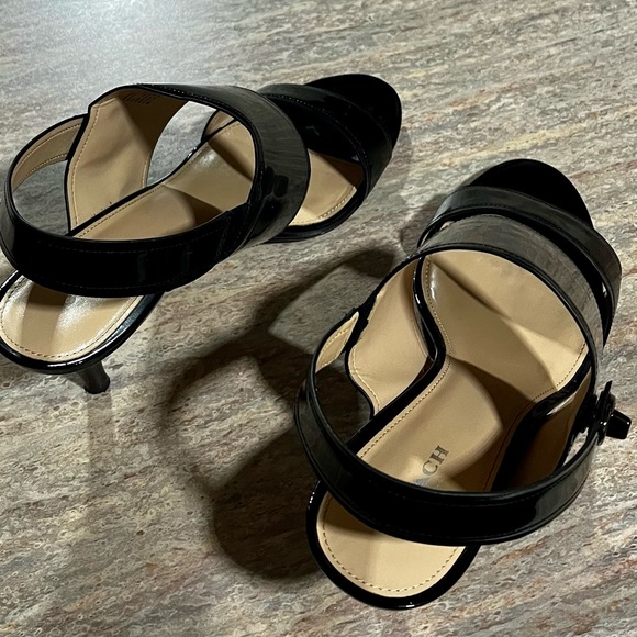 Coach Marla open toe strapped glossy kitten heels sandals - Picture 6 of 16